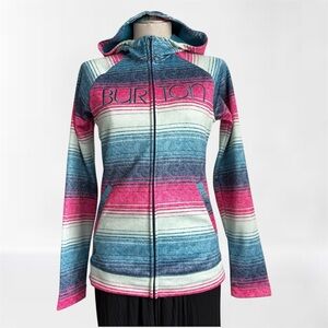 Burton WB Peak Full Zip Hoodie | Colombo Striped | Women’s Small